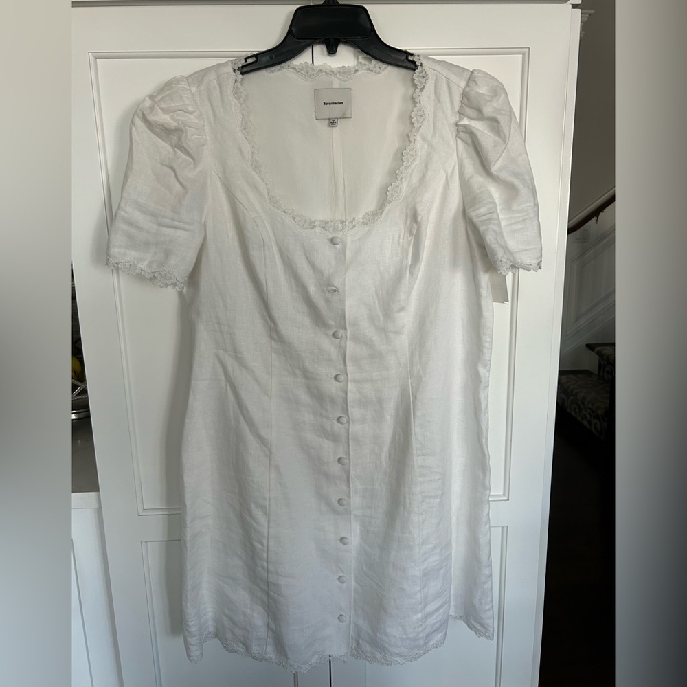 Reformation NEW Anabella Linen Mini Dress - Picture 4 of 7